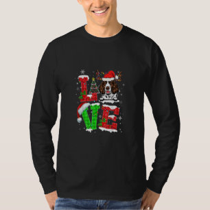 Funny English Springer Spaniel Dog Tree Christmas T-Shirt
