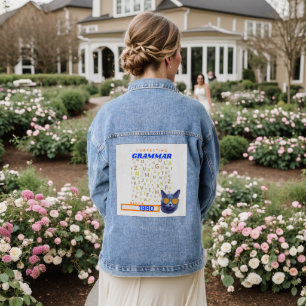Funny English Teacher - Correcting Your Grammar Denim Jacket