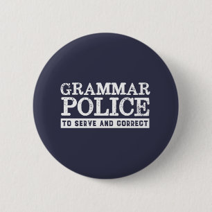 Funny English Teacher Grammar Police 6 Cm Round Badge