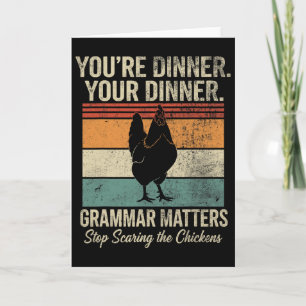 Funny English Teacher Grammar Stop Scaring The Chi Card