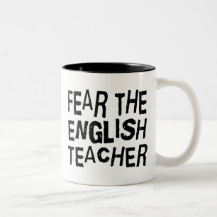 Funny English Teacher Two-Tone Coffee Mug