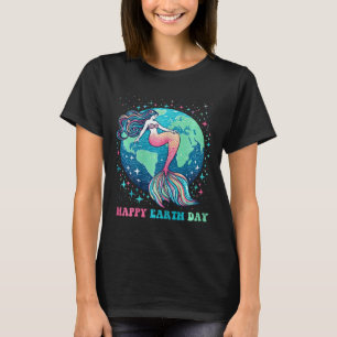 Funny Environment Cute Tail Mermaid Colourful Happ T-Shirt