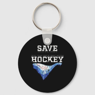 Funny Environmental Protection Save Hockey Planet Key Ring