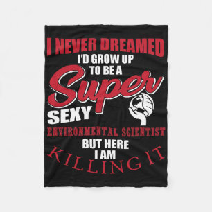 Funny Environmental Scientist Saying Ecosystem Fleece Blanket