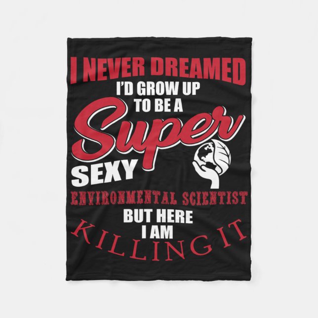 Funny Environmental Scientist Saying Ecosystem  Fleece Blanket (Front)