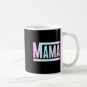 Funny epic mama chequered colourful glow mum coffee mug