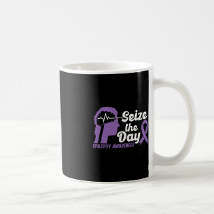 Funny Epilepsy Awareness Seize The Day Ribbon 1 Coffee Mug