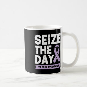 Funny Epilepsy Awareness Seize The Day Ribbon  Coffee Mug