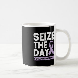 Funny Epilepsy Awareness Seize The Day Ribbon Coffee Mug