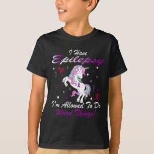 Funny Epilepsy Awareness Unicorn Purple I Have Epi T-Shirt