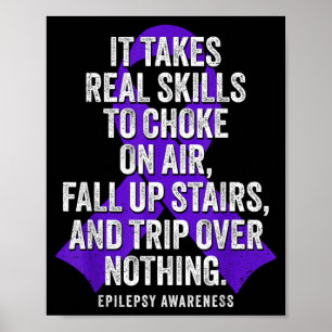 Funny Epilepsy Warrior Epilepsy Awareness Poster