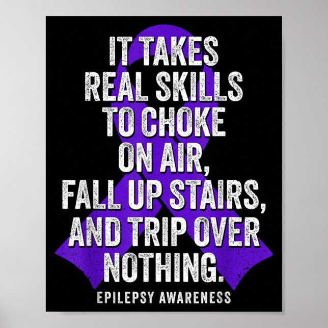 Funny Epilepsy Warrior Epilepsy Awareness Poster (Front)