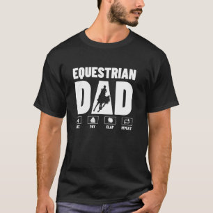 Funny Equestrian Art For Men Dad Horse Rider Jumpi T-Shirt