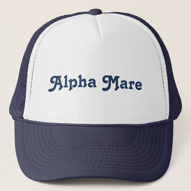 Funny Equestrian Horse Rider Alpha Mare  Trucker Hat (Front)