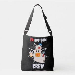 Funny  ER Boo Boo Crew Nurse Halloween Cute Ghost Crossbody Bag