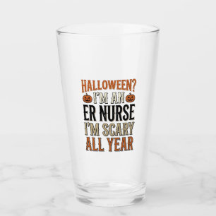 Funny ER Nurse Halloween Scary All Year Shirt Desi Glass