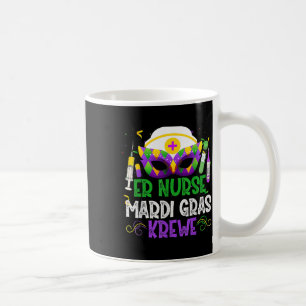 Funny Er Nurse Krewe Nursing Masks Mardi Gras Carn Coffee Mug