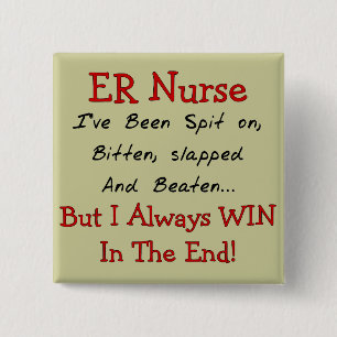 Funny ER Nurse T-Shirts and Gifts 15 Cm Square Badge