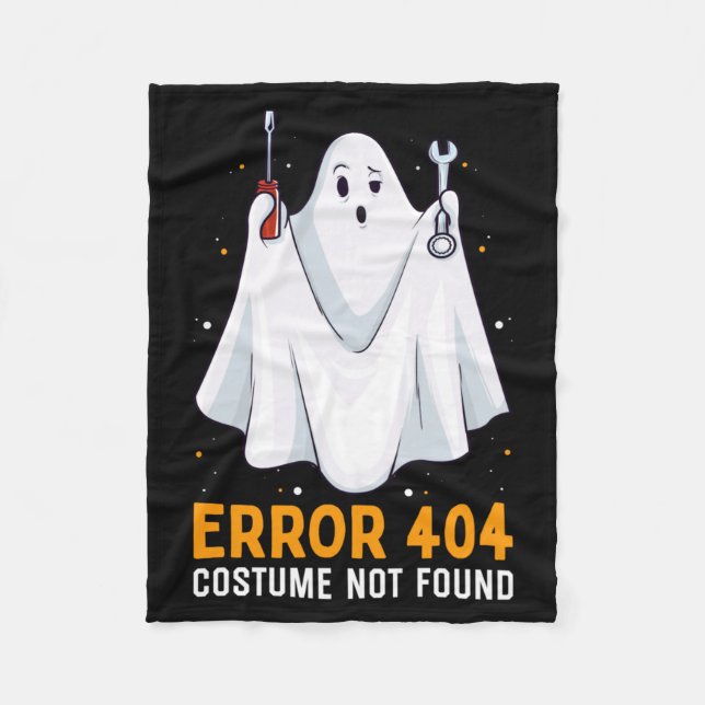 Funny Error 404_ Costume Not Found Easy Lazy Fleece Blanket (Front)