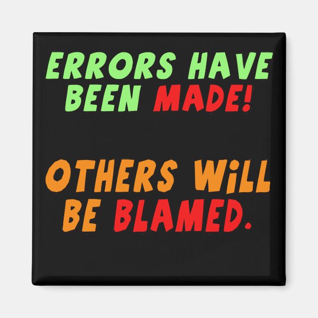 Funny Errors Made T-shirts Gifts Magnet (Front)