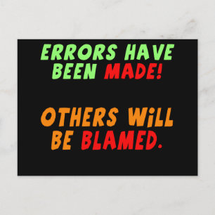 Funny Errors Made T-shirts Gifts Postcard