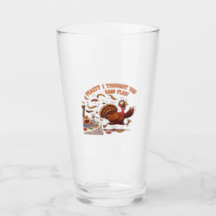 Funny Escaping Turkey Thanksgiving Classic T-Shirt Glass