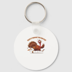 Funny Escaping Turkey Thanksgiving Classic T-Shirt Key Ring