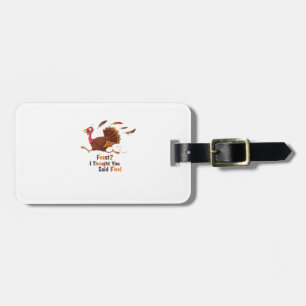 Funny Escaping Turkey Thanksgiving Classic T-Shirt Luggage Tag