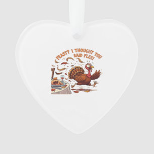 Funny Escaping Turkey Thanksgiving Classic T-Shirt Ornament