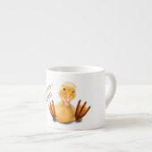 Funny Espresso Cup with Happy Duck - Smile (Front Right)