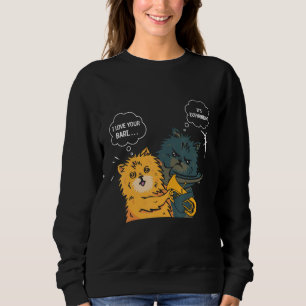 Funny Euphonium Cat Slapping Euphoniumist Sweatshirt
