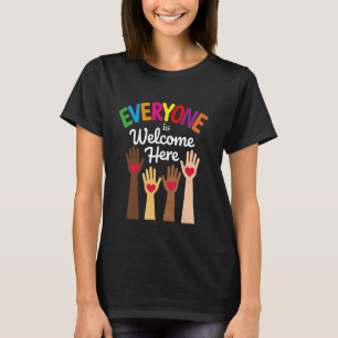Funny Everyone Is Welcome Here Idaho Teacher Women T-Shirt