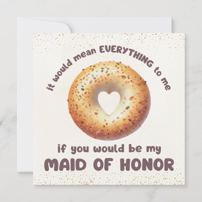 Funny Everything Bagel Maid of Honour Proposal  (Front)
