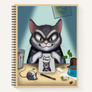 Funny Evil Cat Plan Notebook