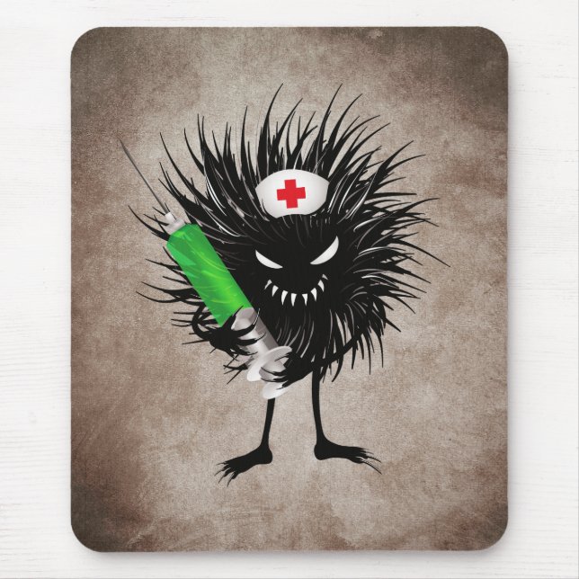 Funny Evil Character Nurse Syringe Gothic Mouse Pad (Front)