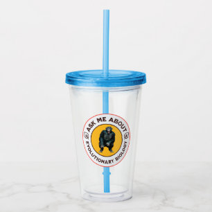 Funny Evolution Biology Meme Nerd Humour Gift Acrylic Tumbler