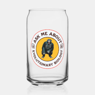 Funny Evolution Biology Meme Nerd Humour Gift Can Glass
