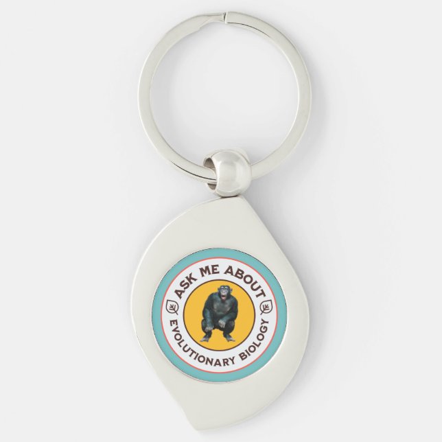 Funny Evolution Biology Meme Nerd Humour Gift Key Ring (Front)