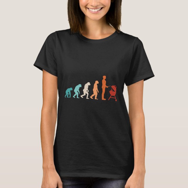 Funny Evolution Grilling Barbecue Grill Lover Bbq  T-Shirt (Front)