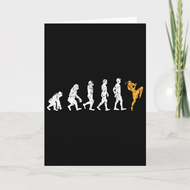 Funny Evolution Kickboxing Gift Muay Thai  Card (Front)