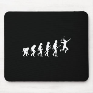 Funny Evolution Of A Dminton Player Women And Girl Mouse Pad
