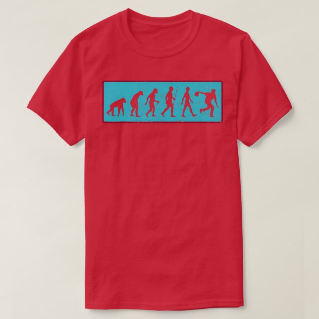 Funny Evolution Of Bowling Favourite T T-Shirt (Design Front)