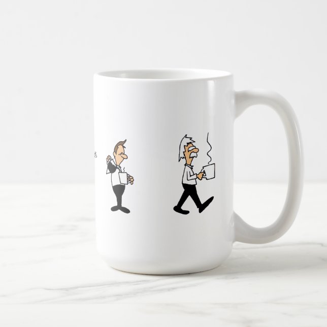 Funny Evolution of Coffee Drinkers Coffee Mug (Right)