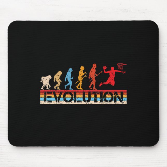 Funny Evolution Sketll Players Sketll Fans Retro  Mouse Pad (Front)