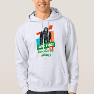 Funny Evolutionary Biology Chimp Humour Hoodie