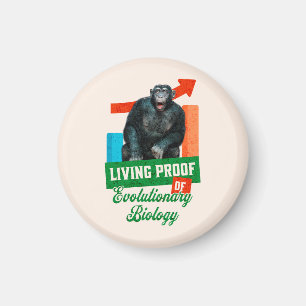 Funny Evolutionary Biology Chimp Humour Magnet