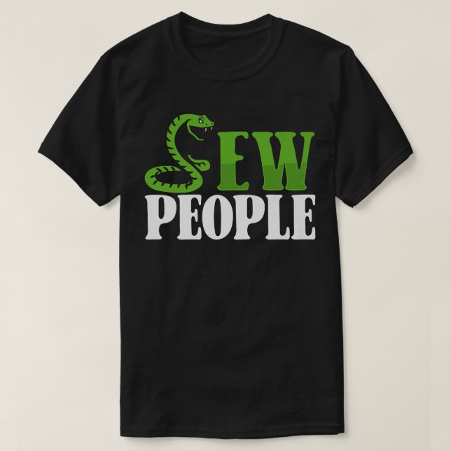 Funny Ew People Snake Anti Social Introvert Premiu T-Shirt (Design Front)