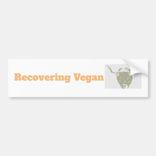 Funny Ex-vegan Bumper Sticker (Front)
