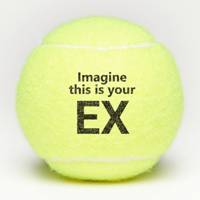 Funny Ex-Wife Tennis Balls (Front)
