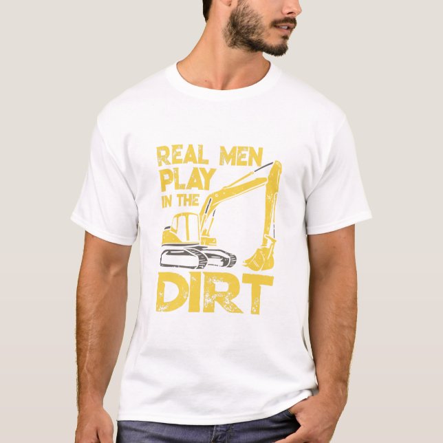 Funny Excavator Construction T-Shirt (Front)